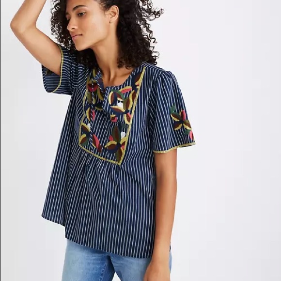 Madewell Tops - Madewell Embroidered Fable Top